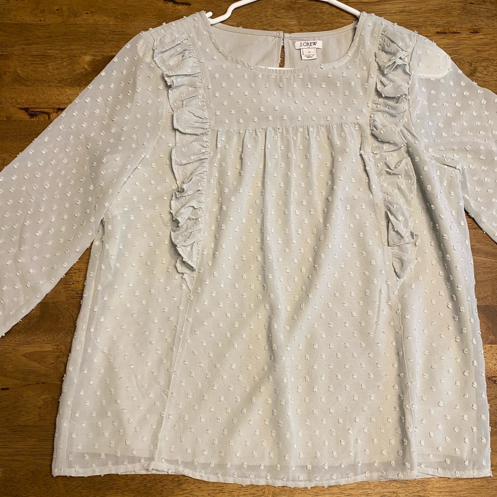 J CREW ruffle blouse